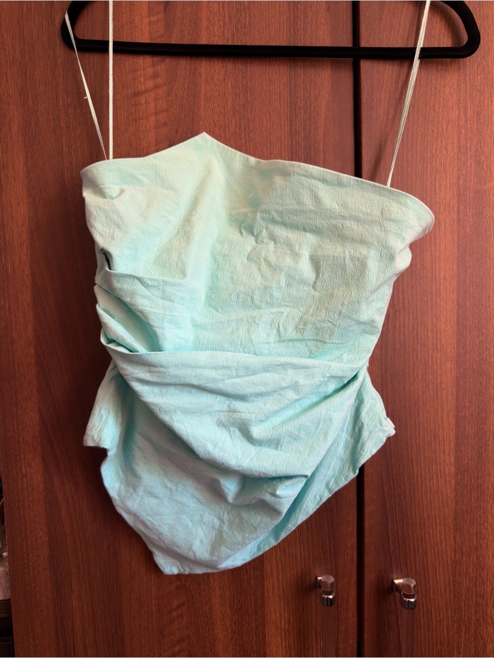 Abercrombie Mint Blue Asymmetrical Top